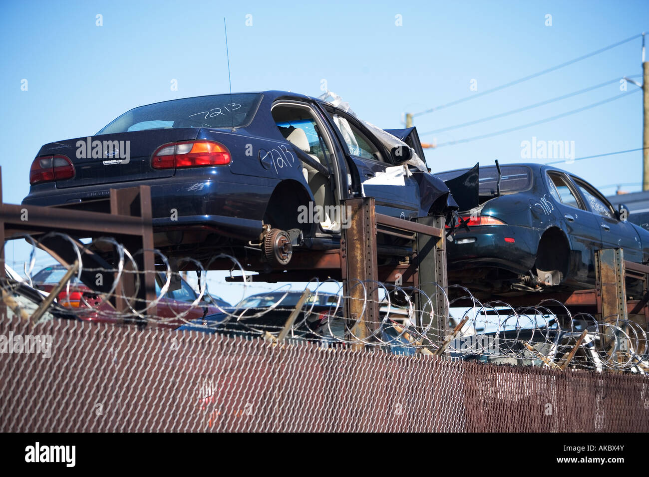 3890 JUNK YARD, SCRAP YARD, CORRODING, DECAYING, DECAY, DISASTER, ENVIRONMENT, ENVIRONMENTALISM, GARBAGE, GARBAGE DUMP, JUNKYAR Stock Photo