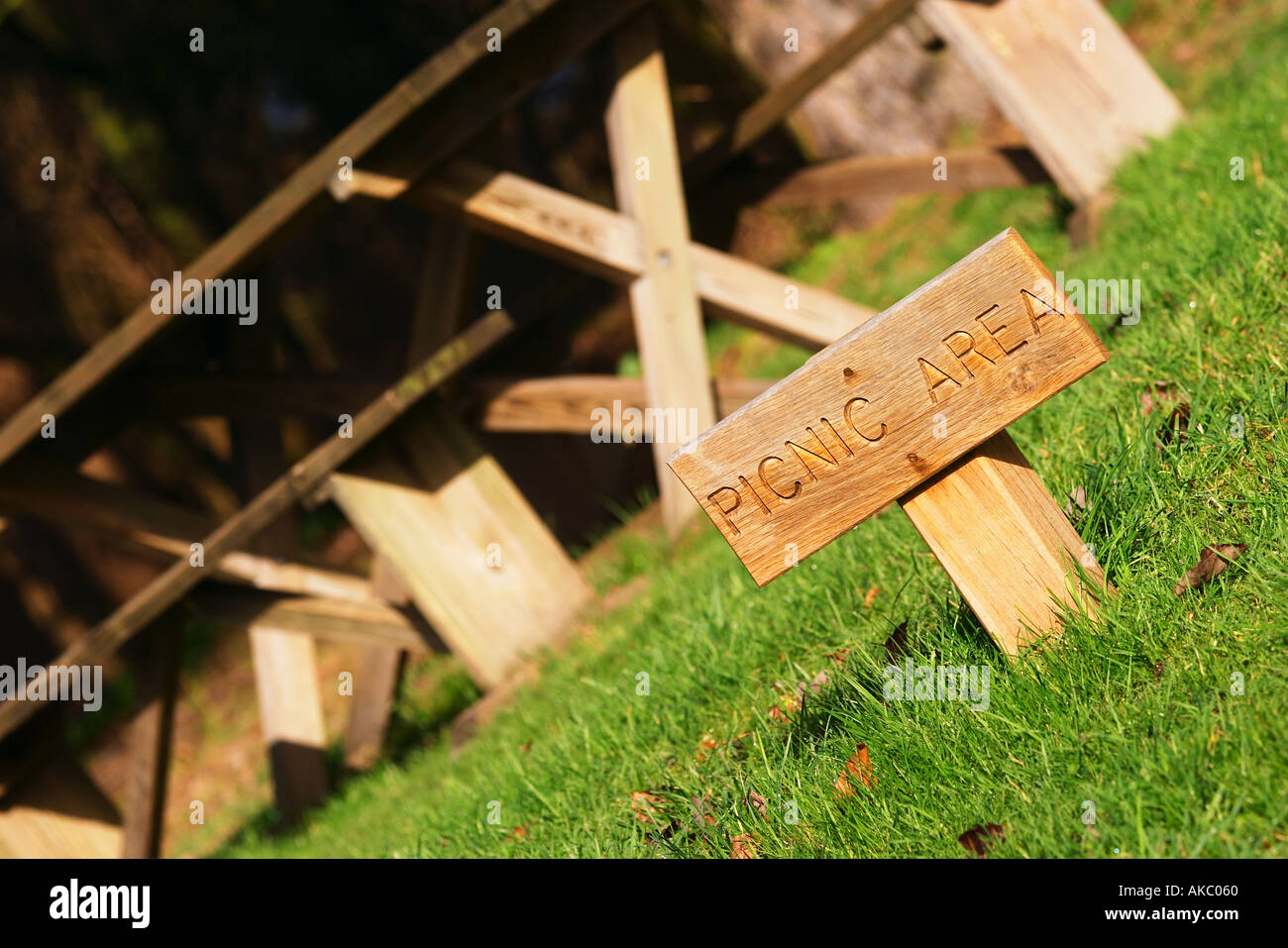 Picnic area sign Stock Photo - Alamy