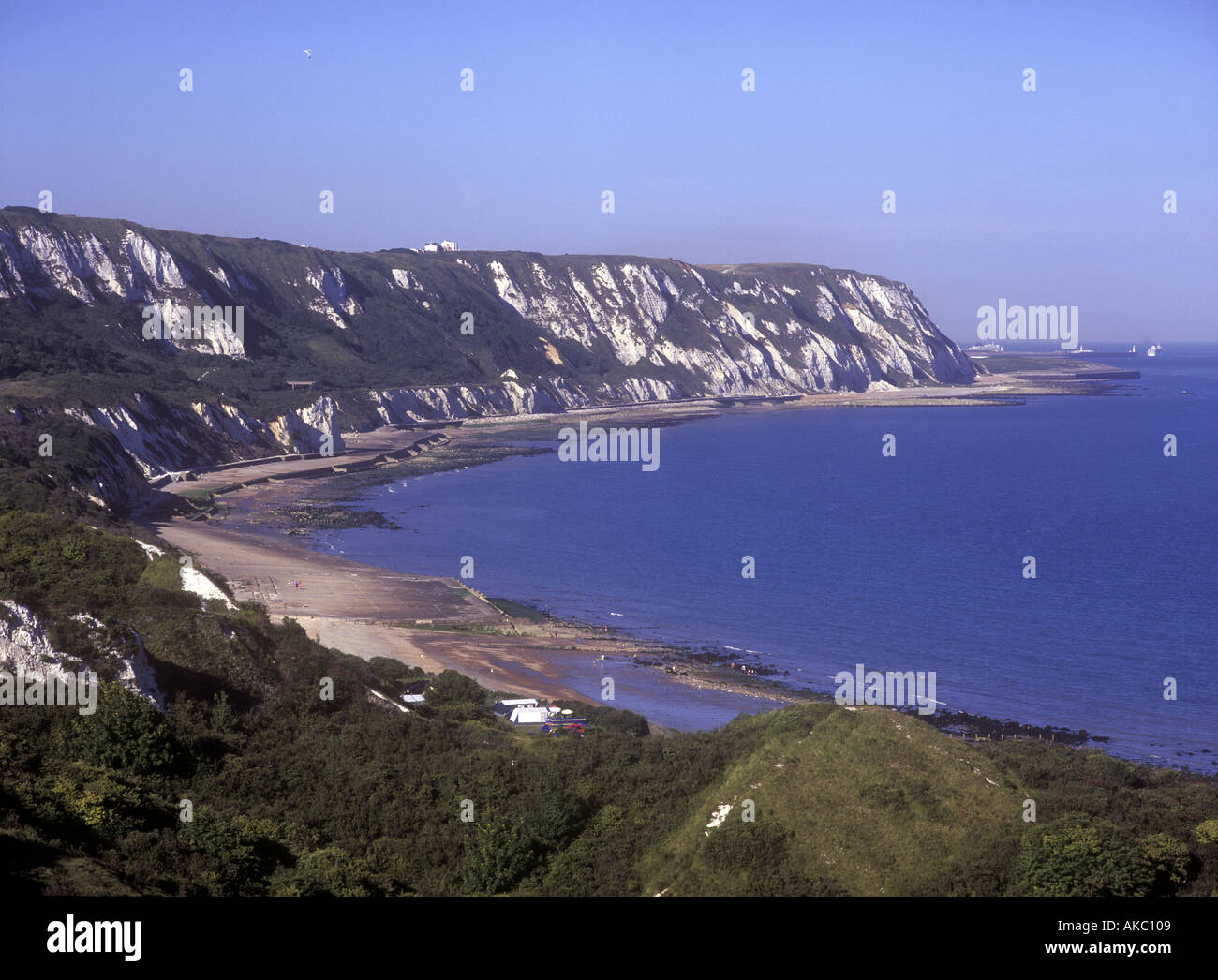 White Cliffs near Folkestone Warren Kent England UK Stock Photo Alamy