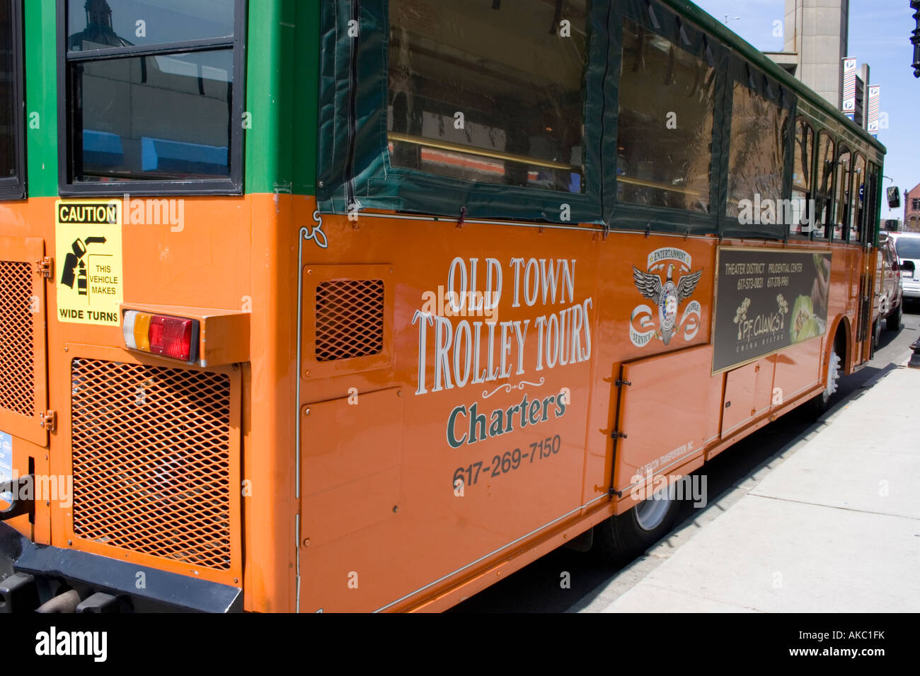 Trolley Bus in Boston Stock Photo Alamy