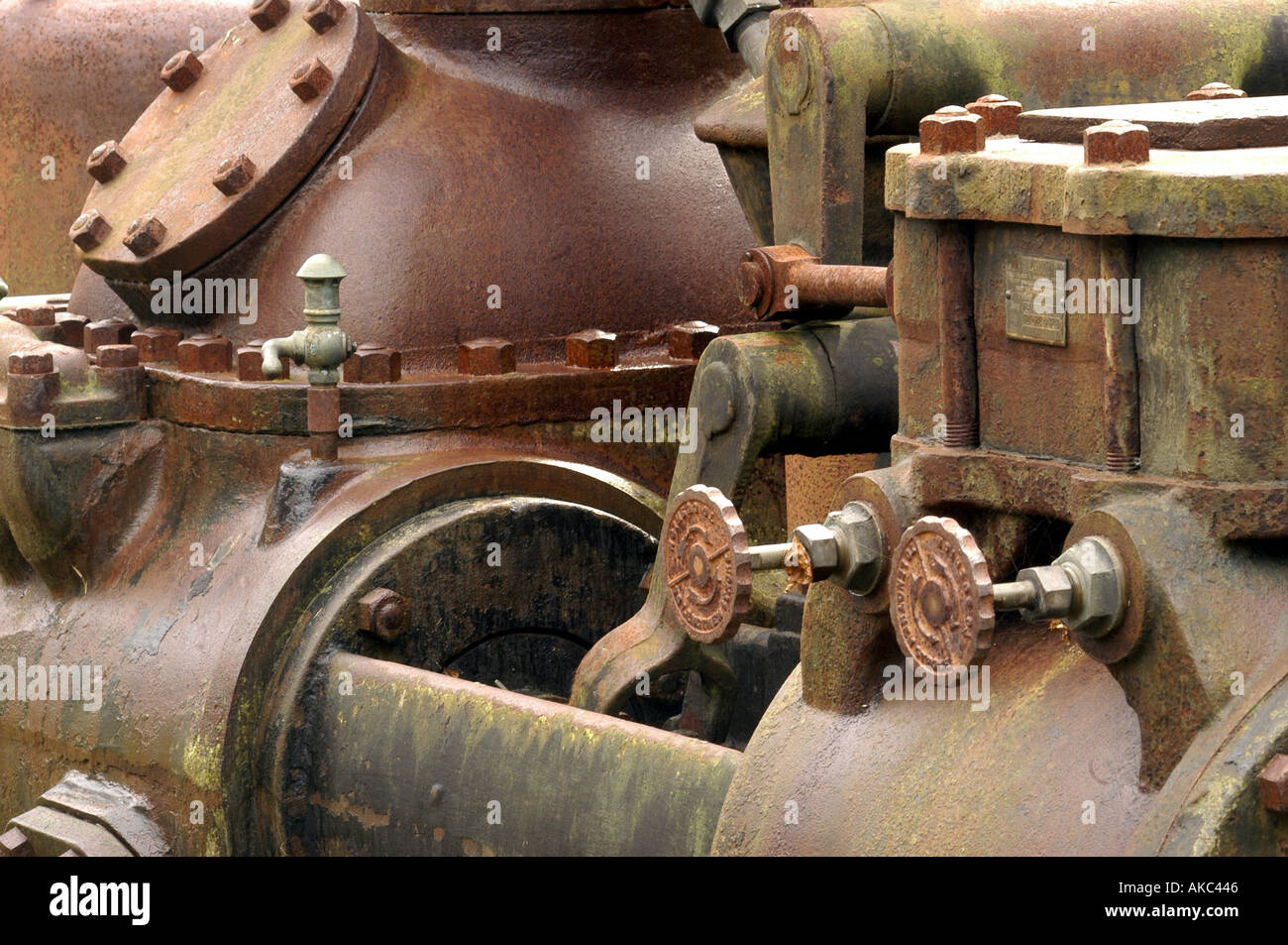 Steam engine valves and parts Stock Photo Alamy