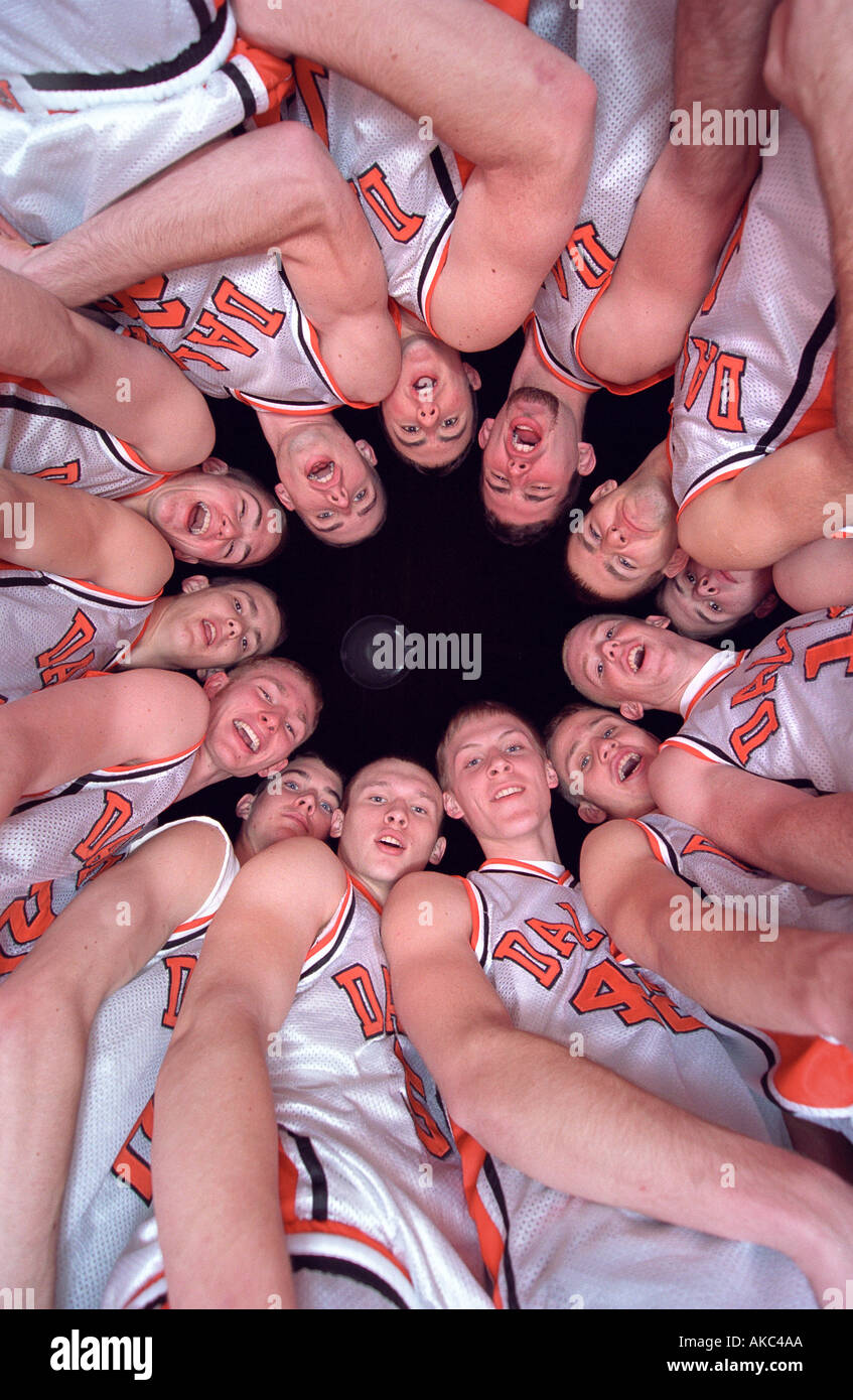 high school basketball team Stock Photo