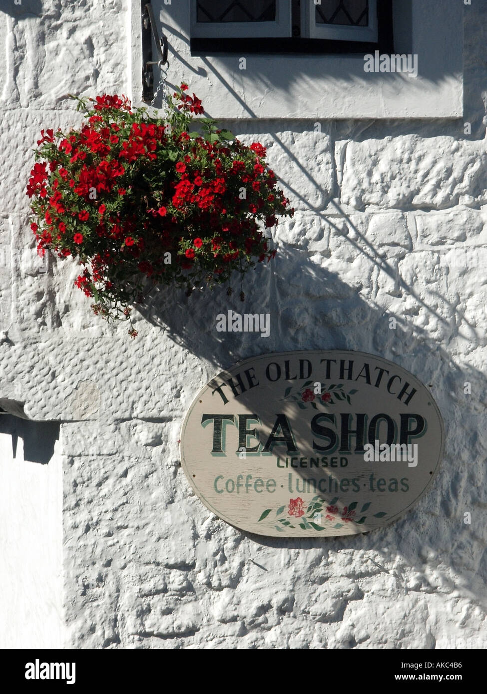 Shanklin Isle of Wight sign for tea shop Stock Photo Alamy