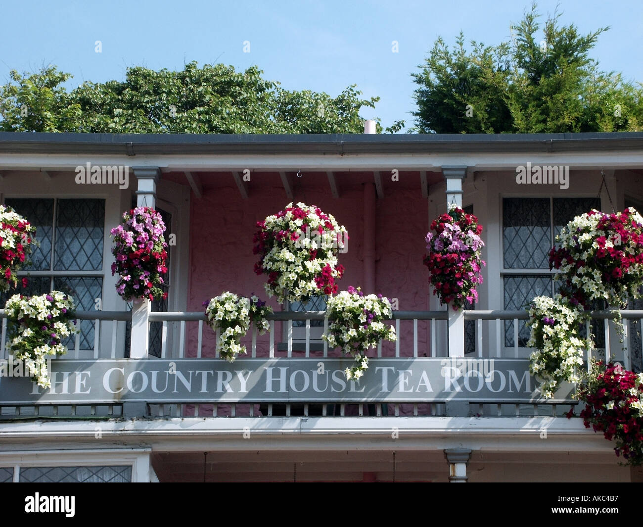 Ventnor Isle of Wight The Country House Tea room balcont and sign Stock