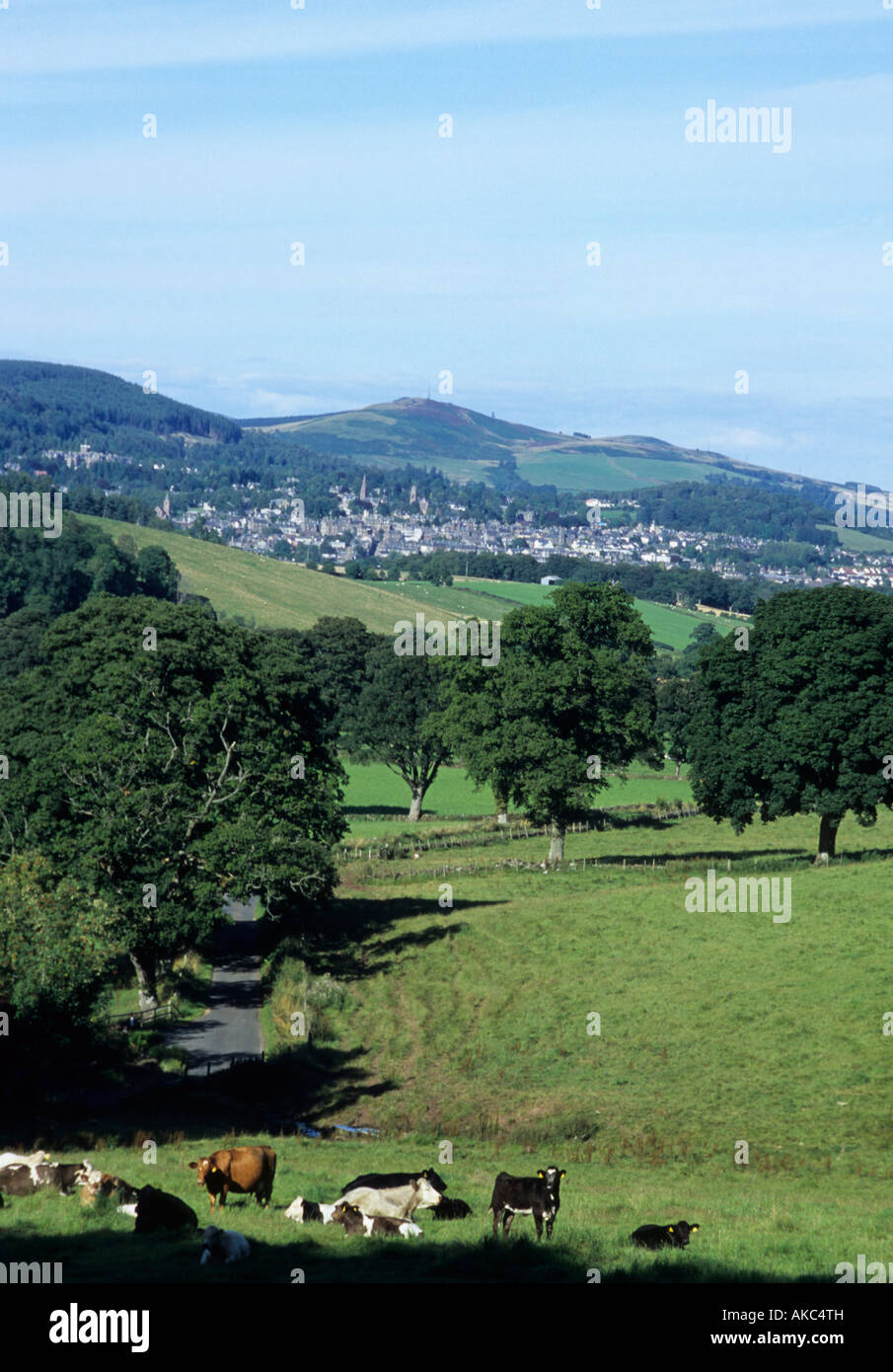 A View Overlooking Crieff,Perthshire,Scotland,Uk Stock Photo