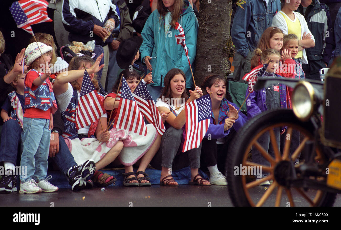 4th of July parade in Independence Oregon USA Stock Photo Alamy