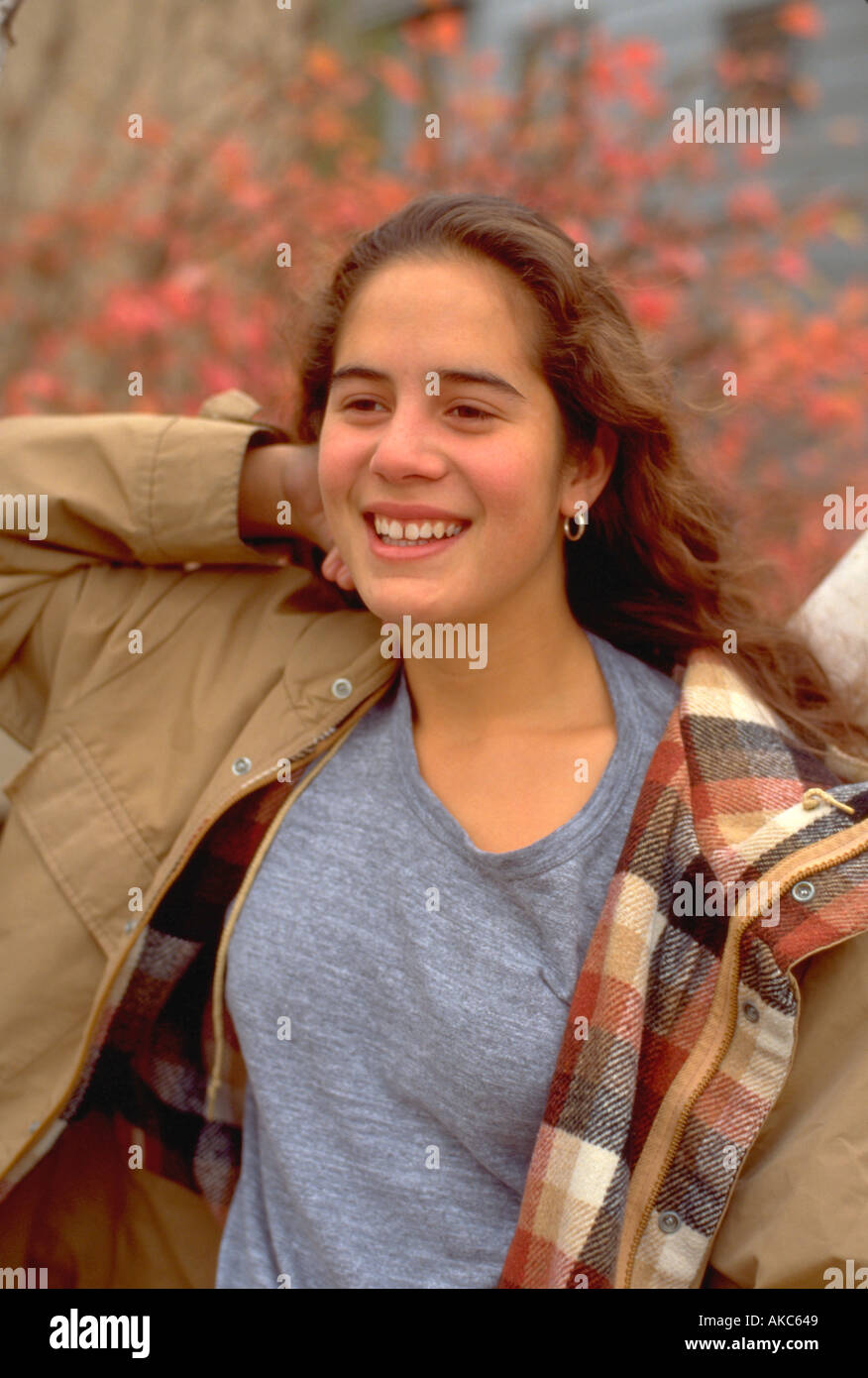 Tongan American college freshman age 18 enjoying fall weather. St Paul