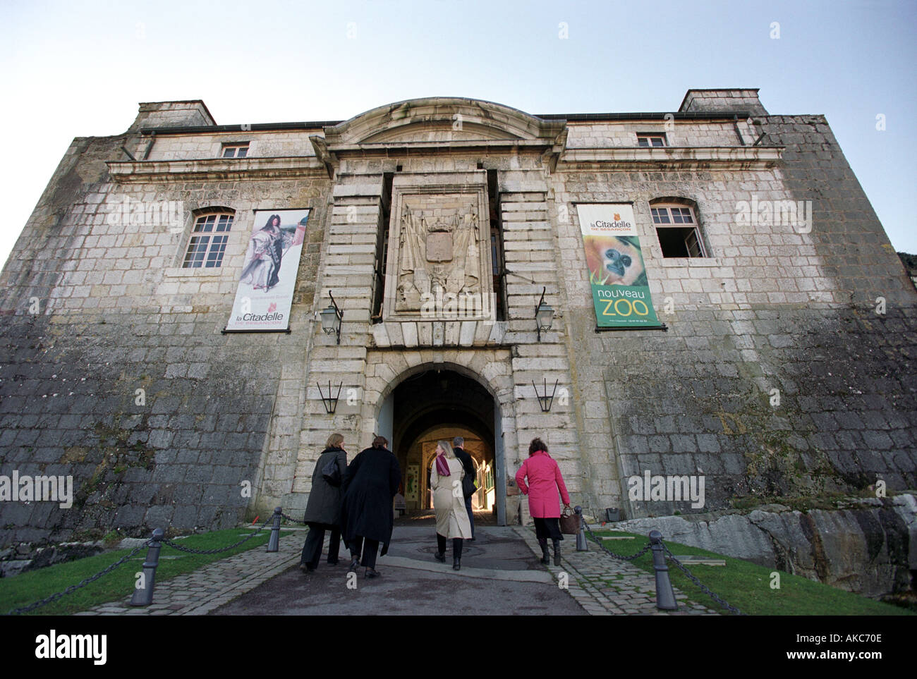 The entrance to La Citadelle de Besancon or The Citadel of Besancon in the French Comte region of France Stock Photo