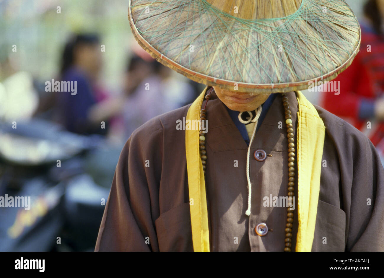 Buddhist monk sleeping Stock Photo Alamy