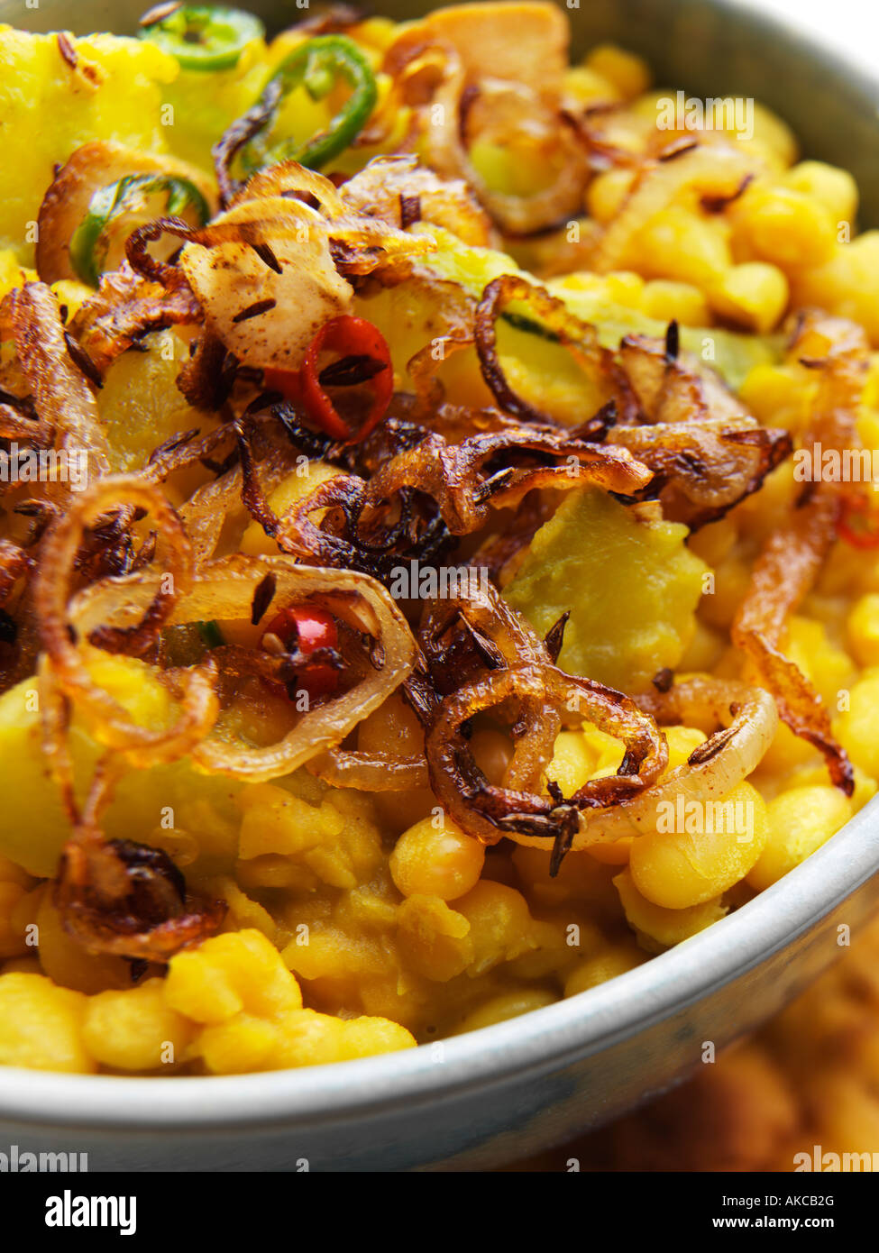 A bowl of Indian vegetarian bean marrow dhal editorial food Stock Photo