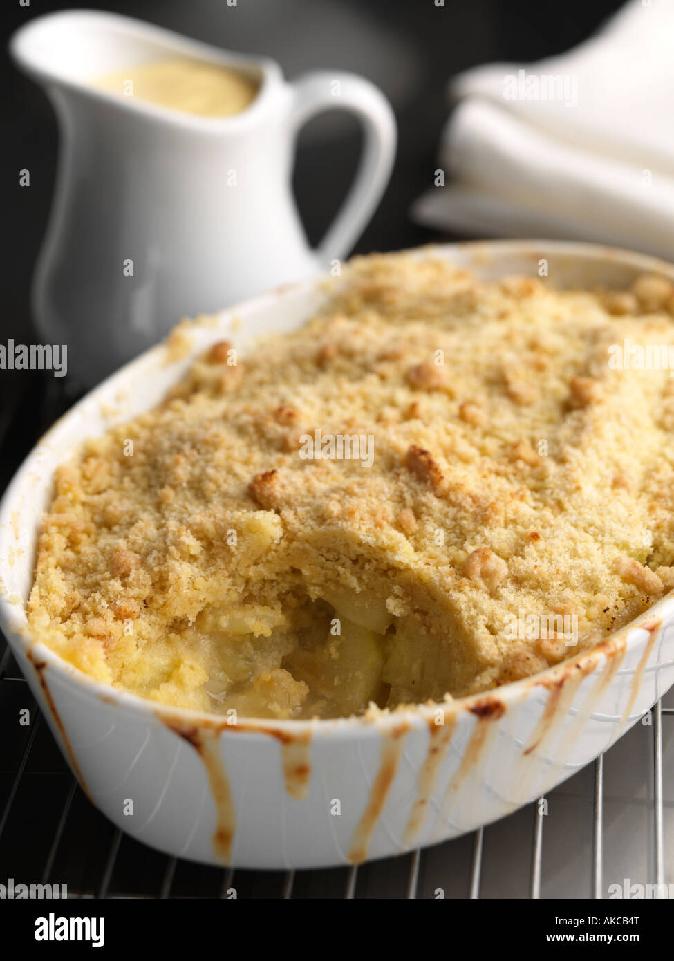 Apple Crumble and Custard