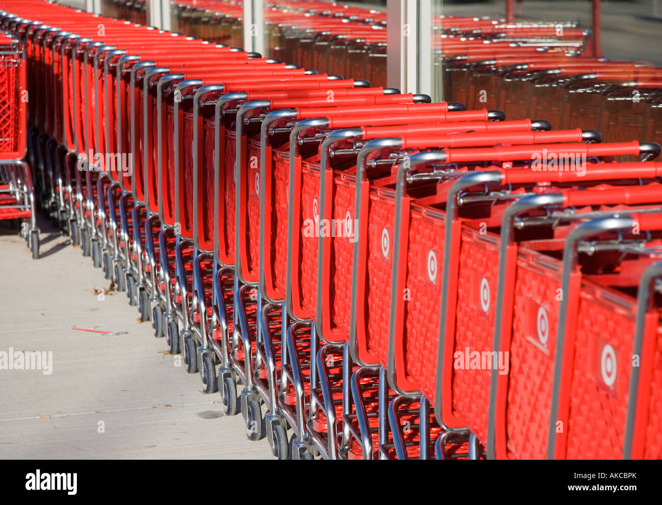 Empty shopping carts Stock Photo Alamy