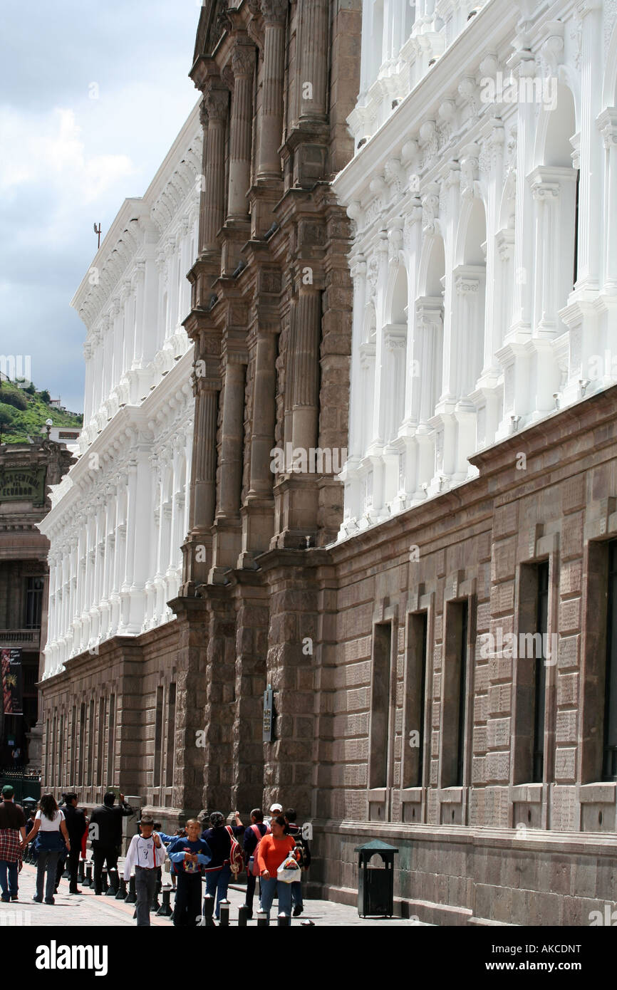 Front facade of Quito, Ecuador's Centro Cultural Metropolitano located just off Plaza de la Independencia in the colonial center Stock Photo