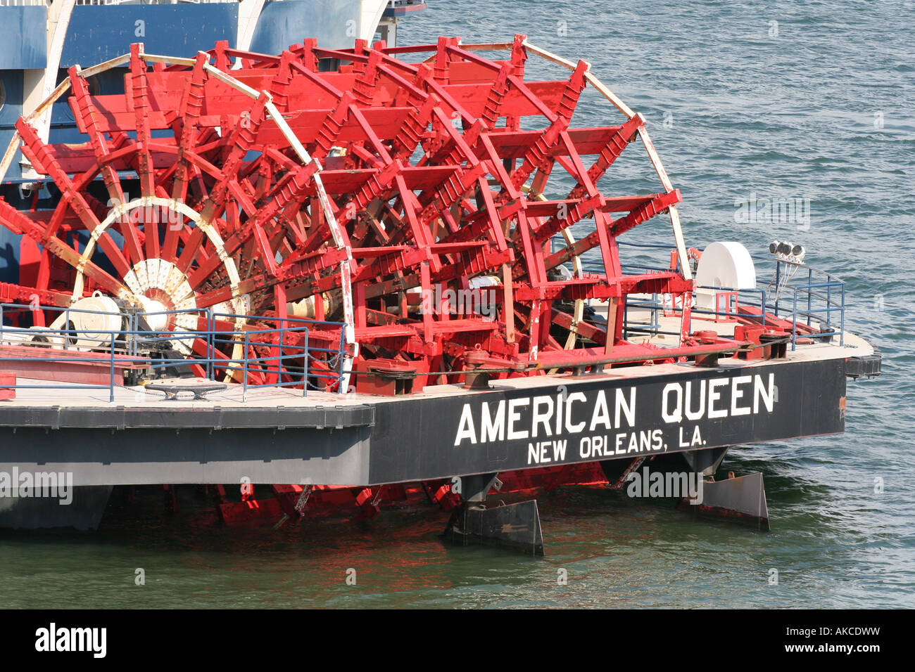 Propeller of the American Queen riverboat on the Cincinnati riverfront