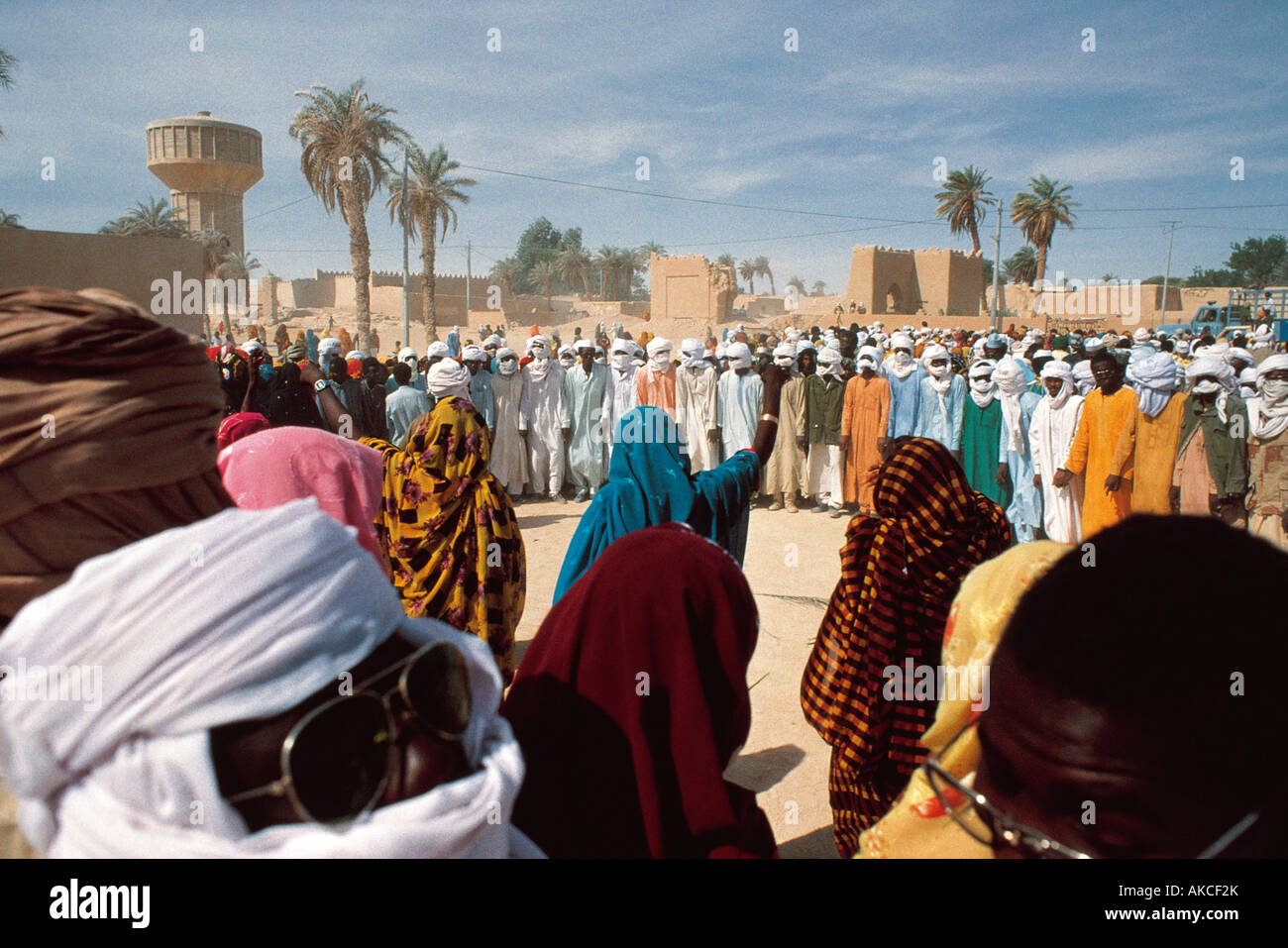 Tubu dance festival to celebrate ascendancy of Idris Deby President Faya Largeau northern Chad Africa Stock Photo