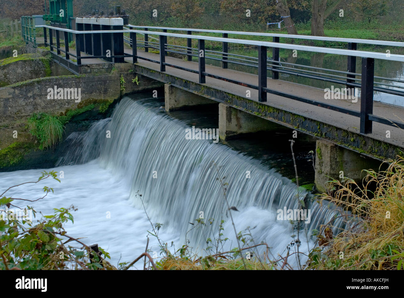 Weir at Walsham Lock Stock Photo