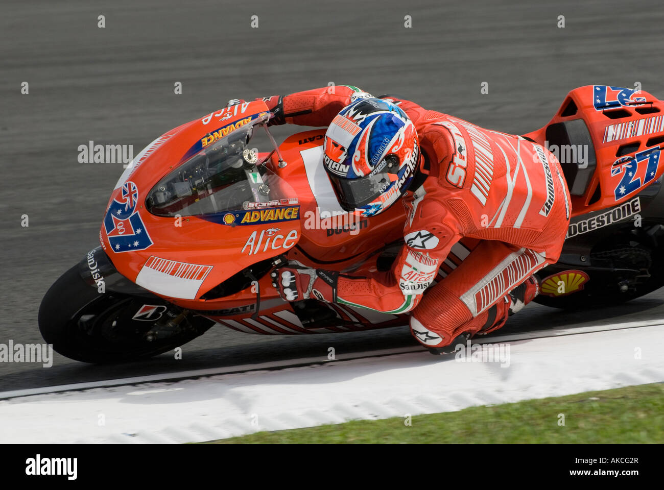 Australian Casey Stoner of Ducati Marlboro at 2007 Polini Malaysian ...