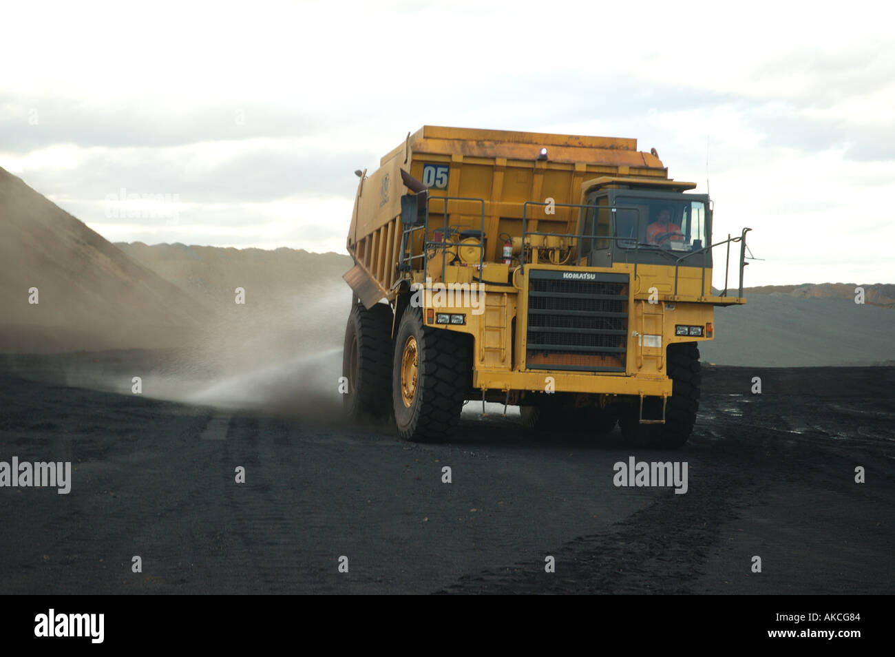 Water tanker spraying dust suppression coal mine central Queensland dsc ...