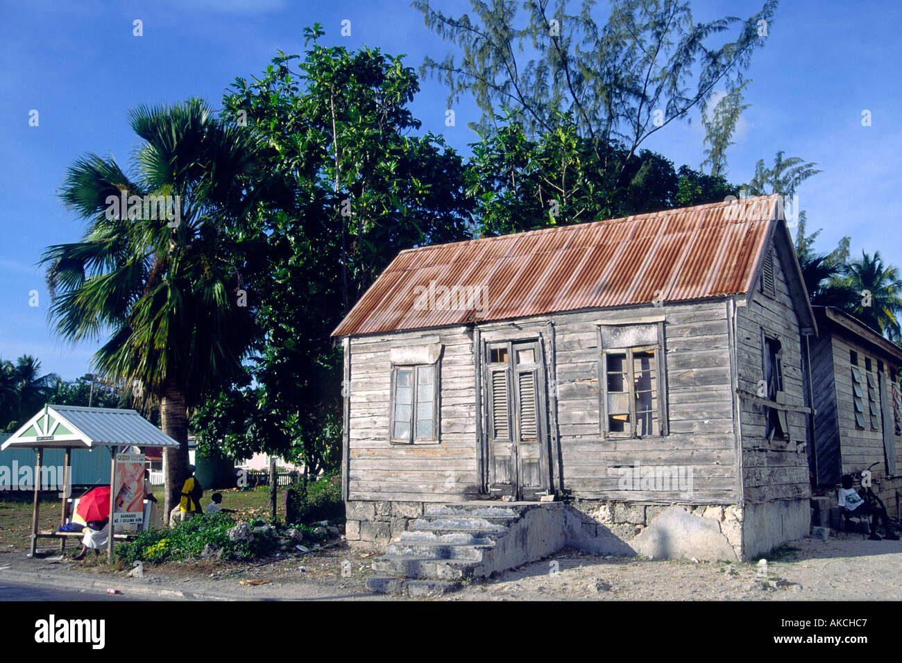 A wooden house in Barbados Stock Photo Alamy