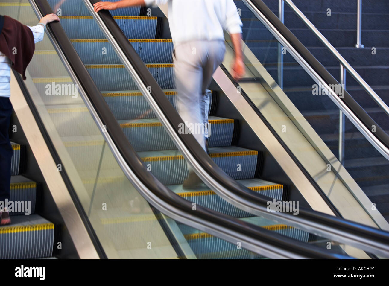 Access, Assistance, Concept, Deserted, Down, downward, Empty, Escalator, Indoor, Indoors, Inside, Mechanical, Metal, Motion, Mo Stock Photo