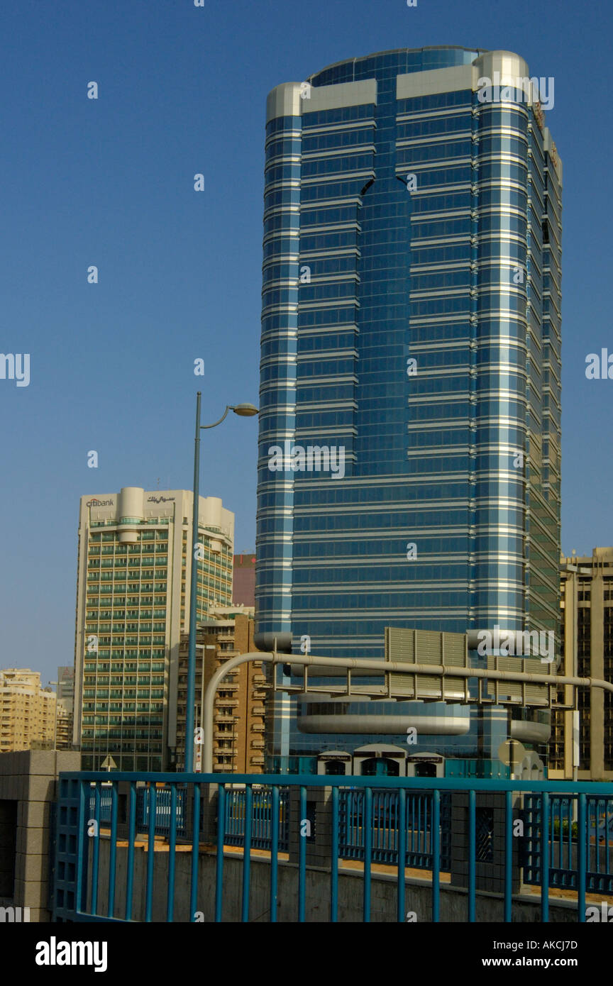 Modern high rise buildings near Corniche Abu Dhabi UAE Stock Photo