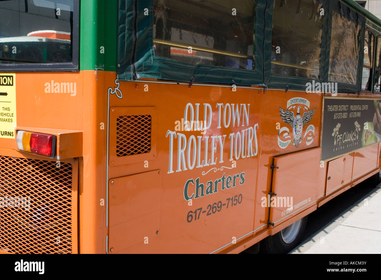 Trolley Bus in Boston Stock Photo Alamy