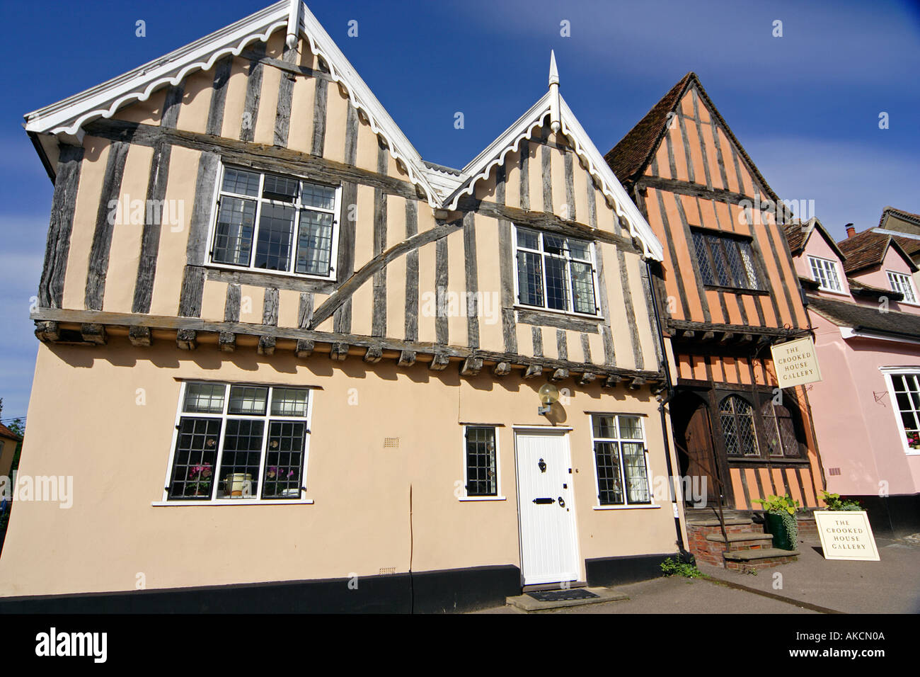 Medieval timber framed houses including the Crooked House on High