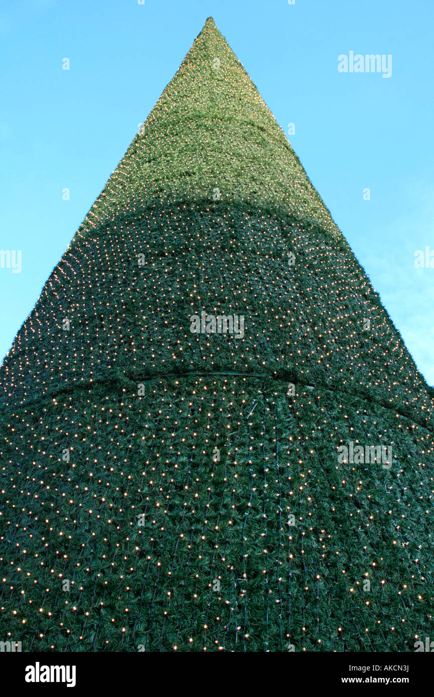 christmas tree manchester piccadilly gardens england uk gb Stock Photo Alamy