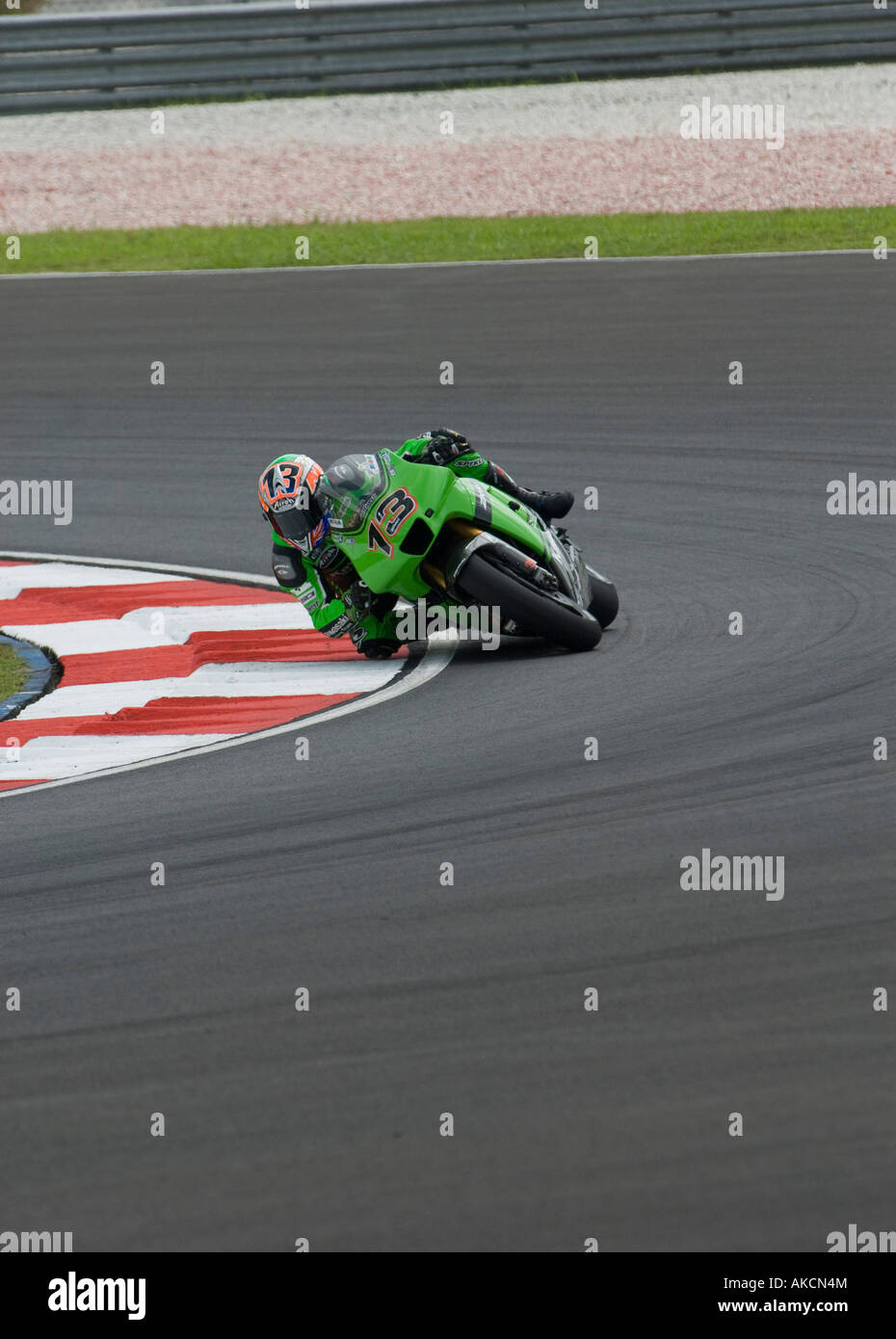 Australian Anthony West Kawasaki Racing at Polini Malaysian Motorcycle Grand Prix Sepang Circuit Malaysia Stock Photo