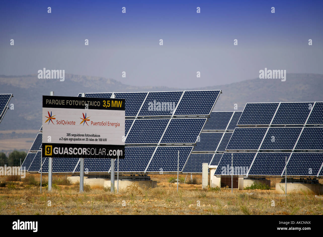 Solar Power Plant, Castilla La Mancha, Spain Stock Photo - Alamy
