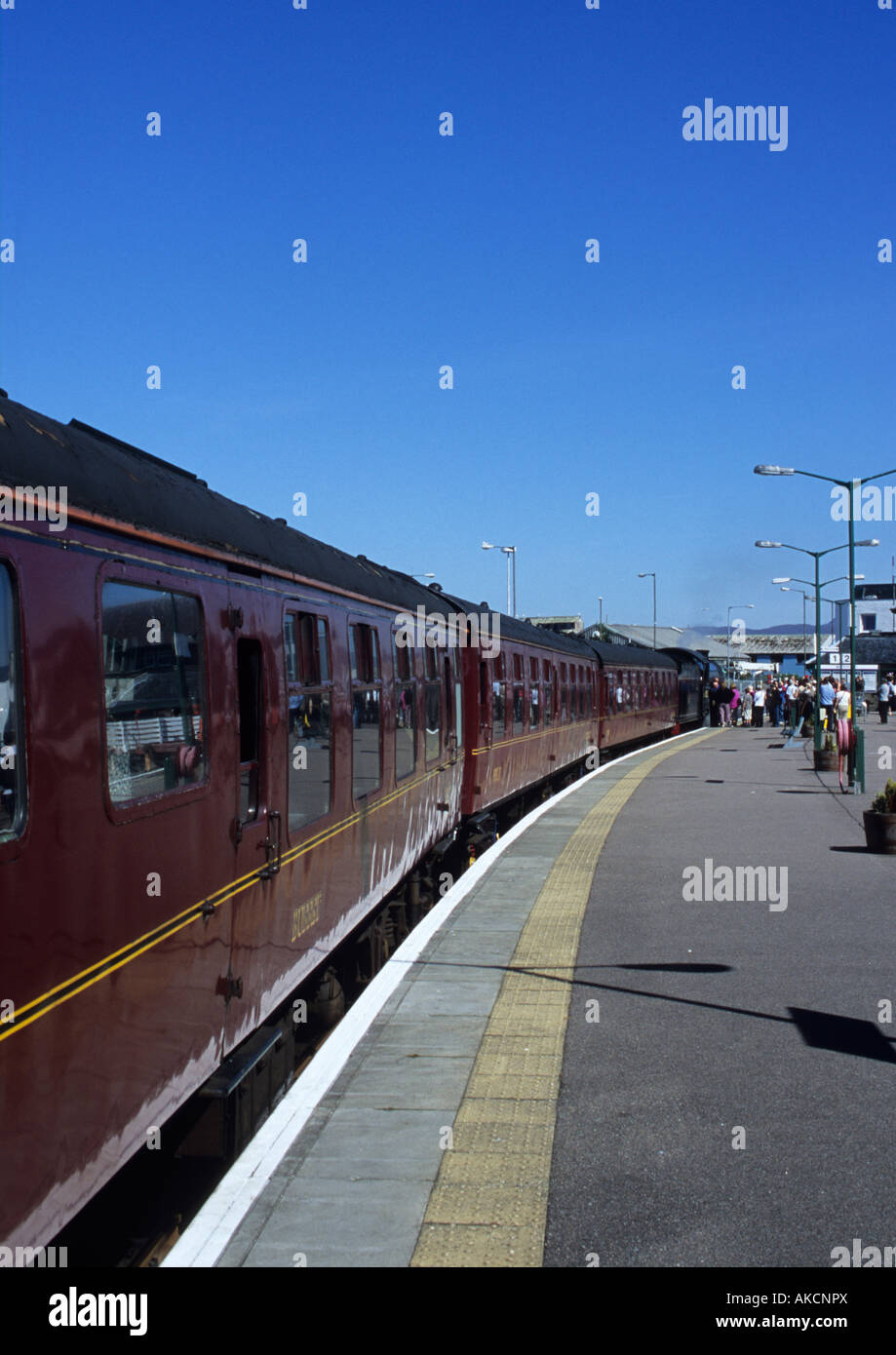 The Lord Of The Isles Steam Train On The Fort William To Mallaig Line At Mallaig Station in