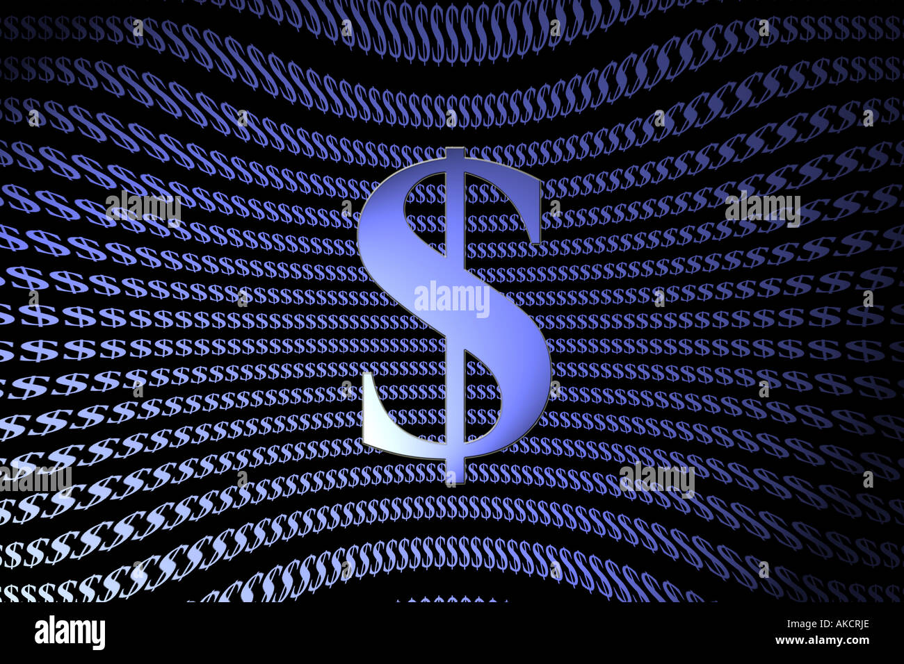 A Stock Photograph of a graphical illustration of the Dollar sign Stock Photo
