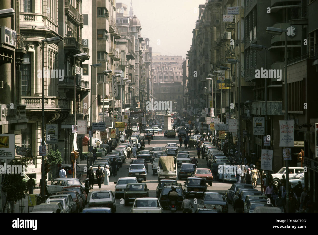 Cairo Egypt downtown city traffic Stock Photo