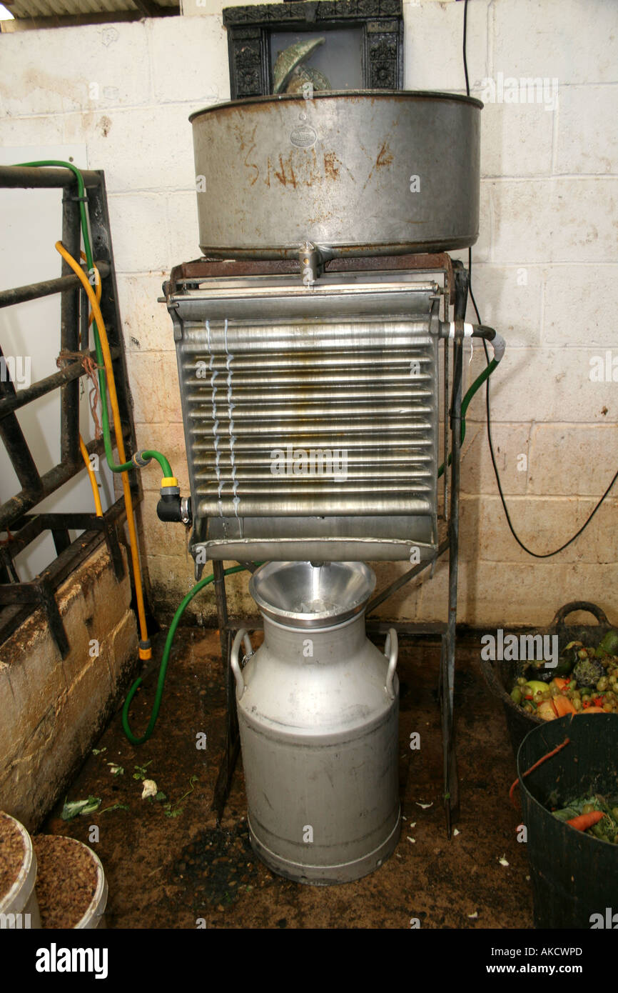 Milking machine at a temple in North London Stock Photo