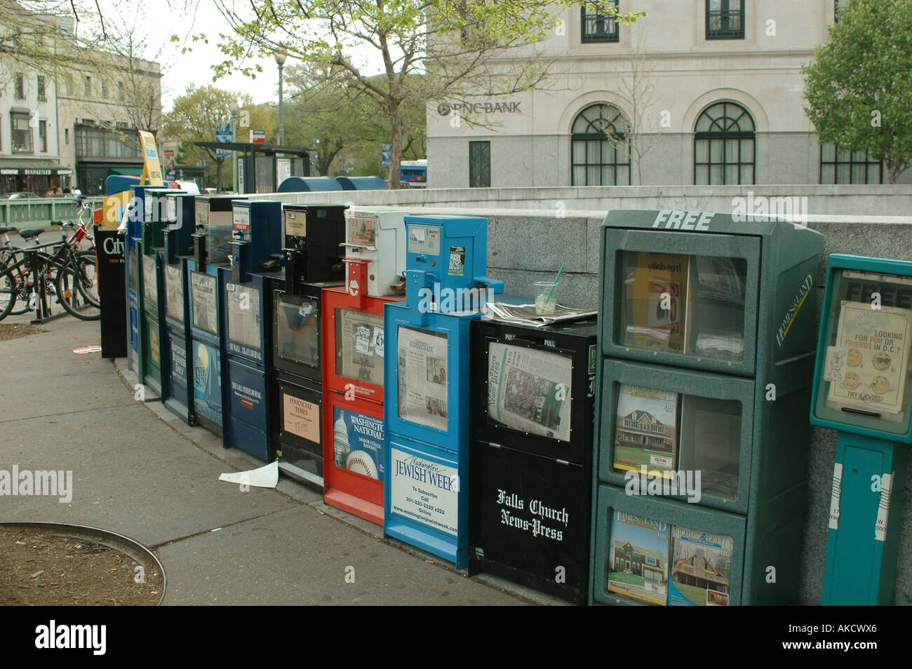 WASHINGTON DC NEWSPAPER AND FREE MAGAZINE BOX BY THE METRO STATION NEAR