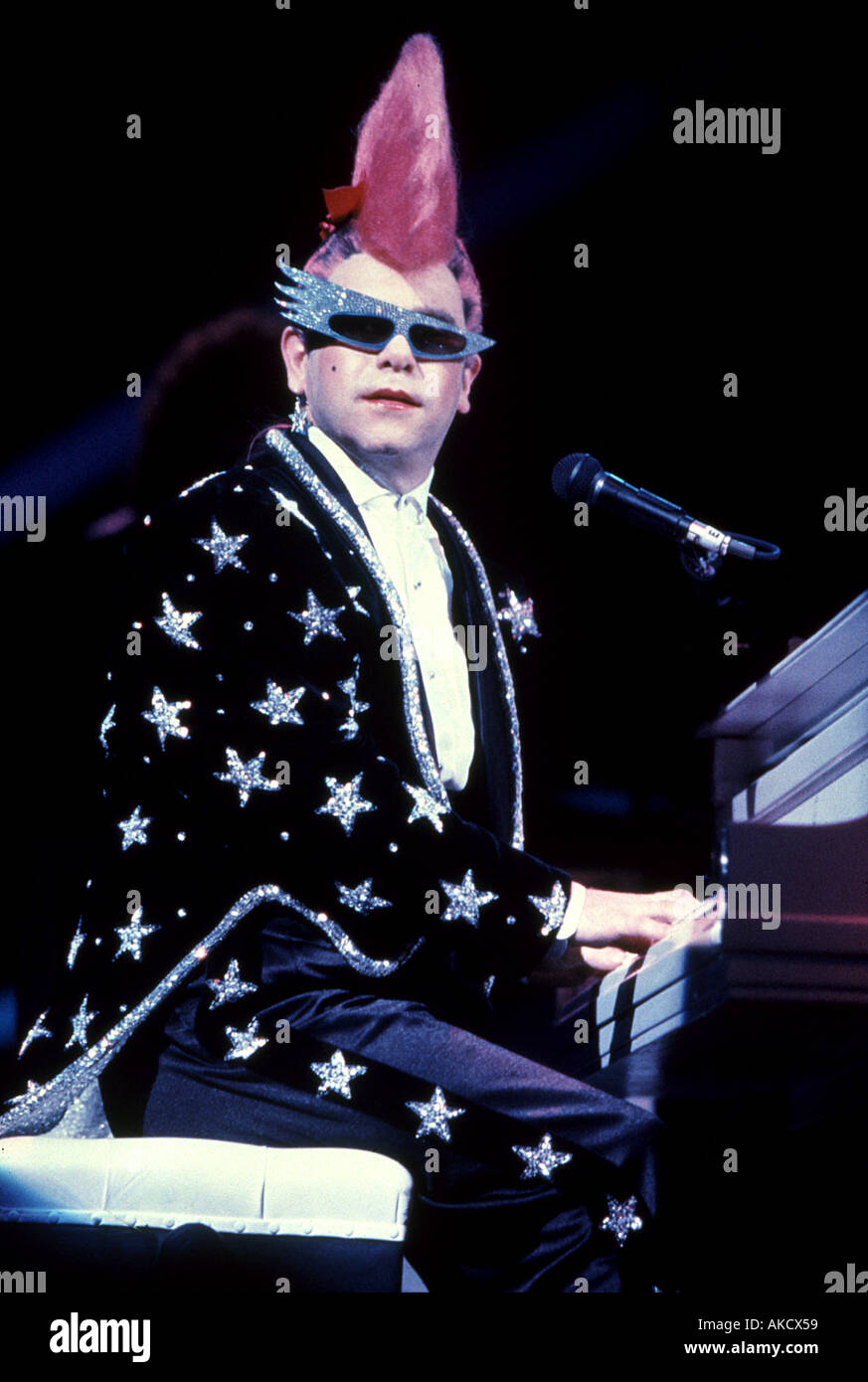 ELTON JOHN in october 1986 Stock Photo