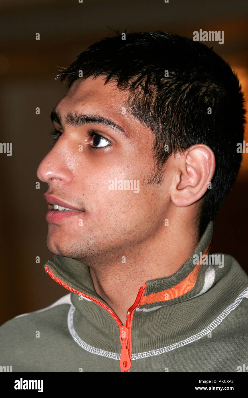 Amir Khan Boxer Olympic medalist taken at Trafford Centre Manchester April 2005 Stock Photo