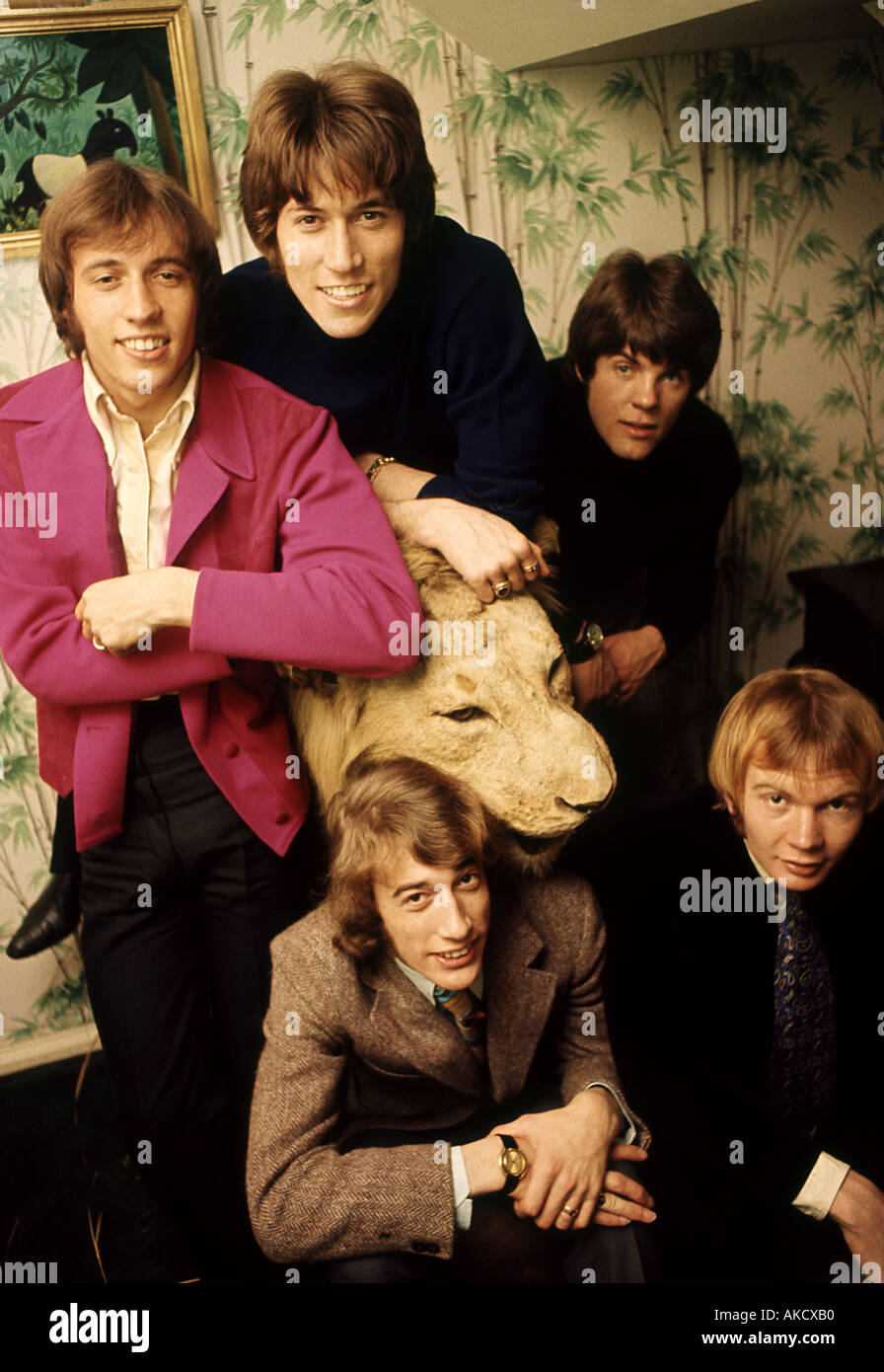 BEE GEES pop group in 1967. Photo: Tony Gale Stock Photo