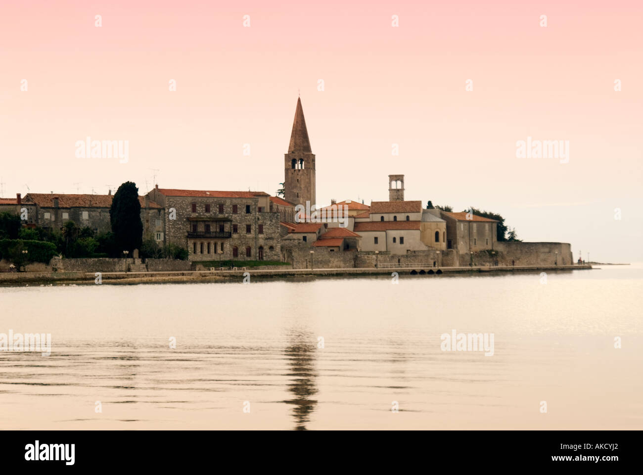 South-East Europe, Croatia, Porec, Euphrasius basilica and old town Stock Photo