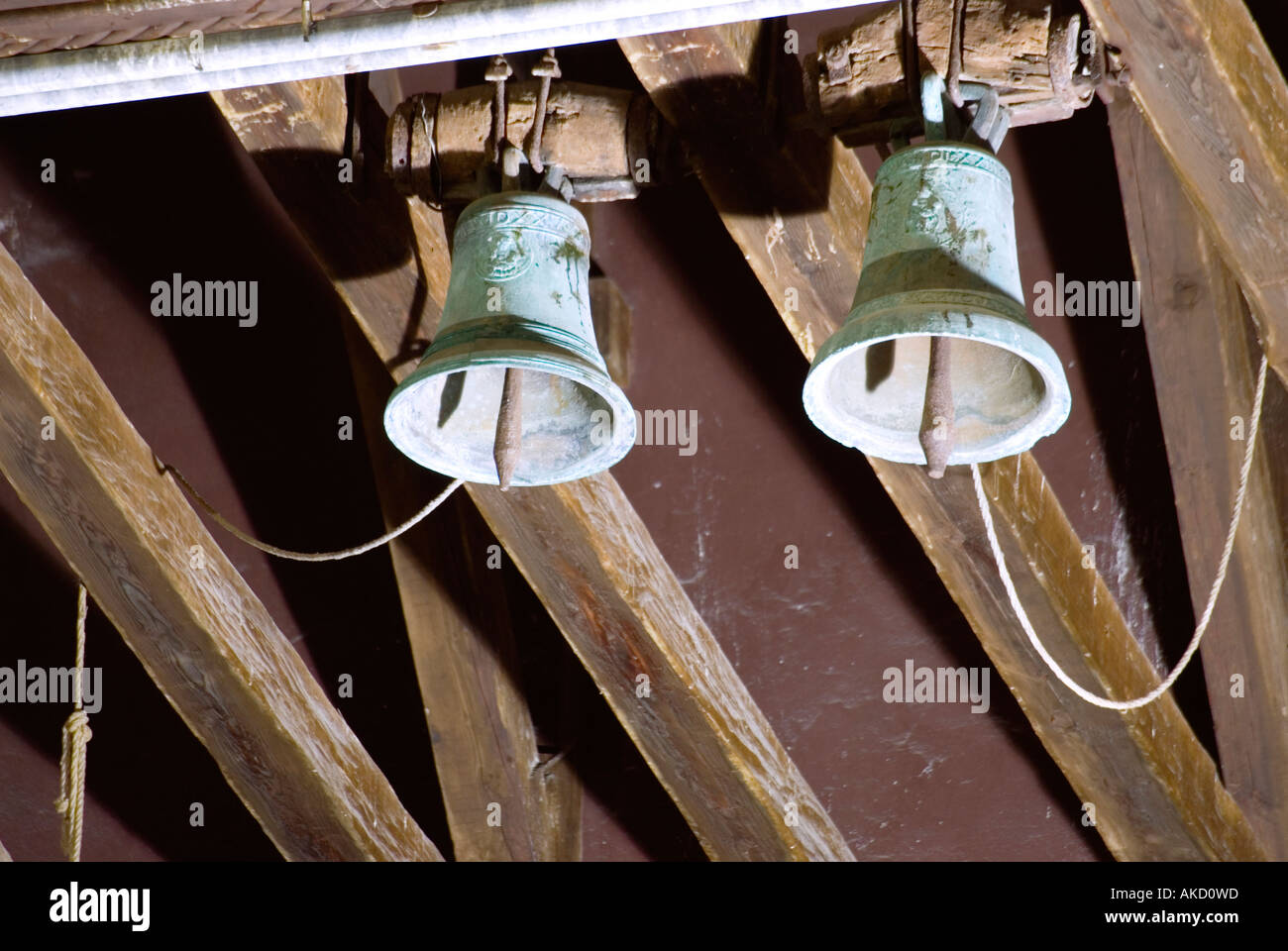 South-East Europe, Croatia, Dubrovnik, two small bronze bells Stock Photo