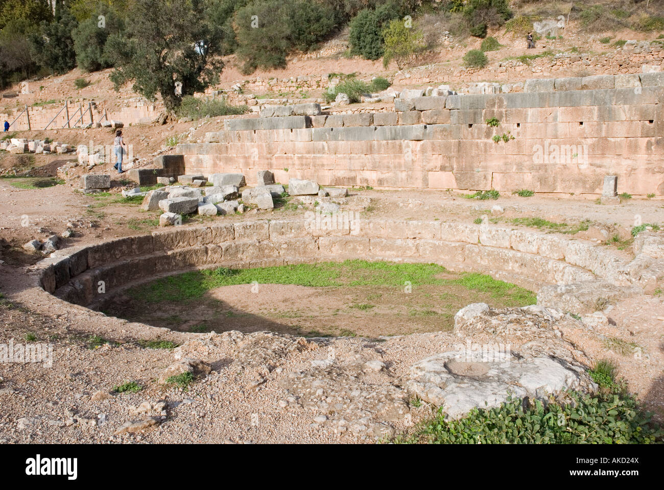 Gymnasium baths at Ancient Delphi. Stock Photo