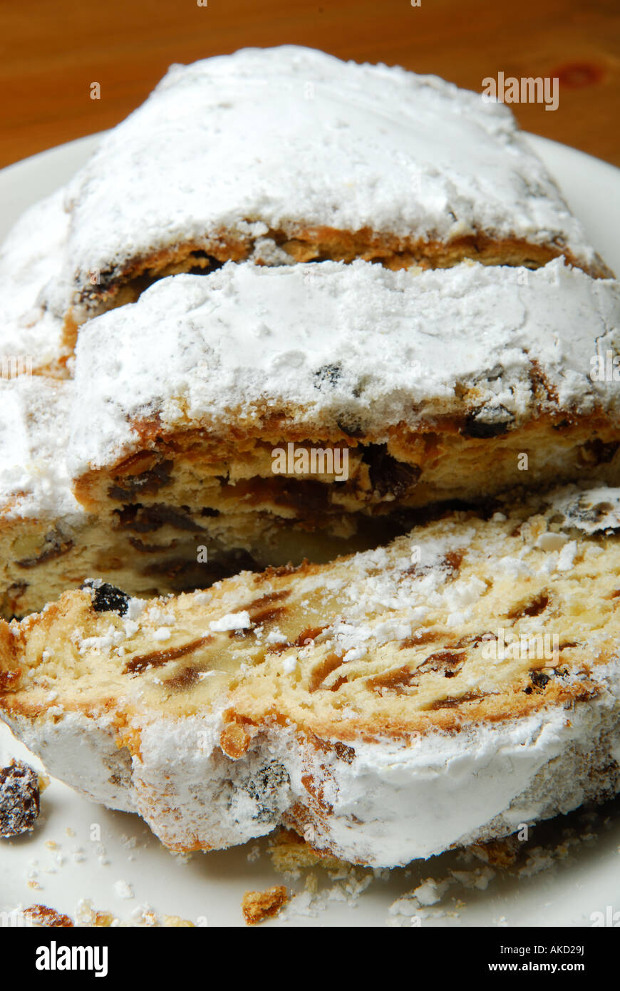 German stollen cake Stock Photo