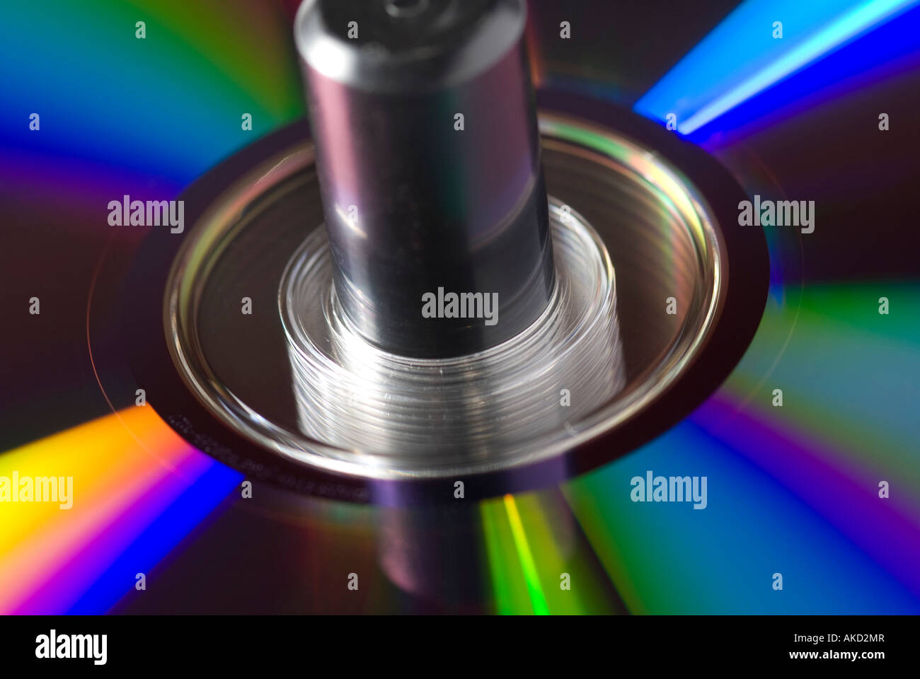 close up of dvd surface Stock Photo