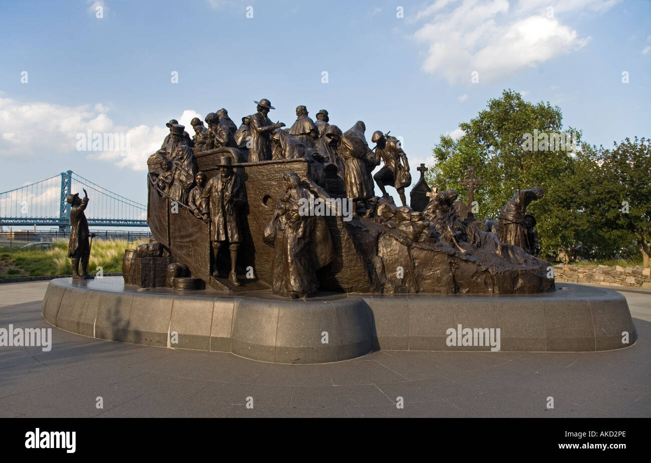 Irish Famine Memorial general view Penn's Landing Philadelphia Pennsylvania Stock Photo