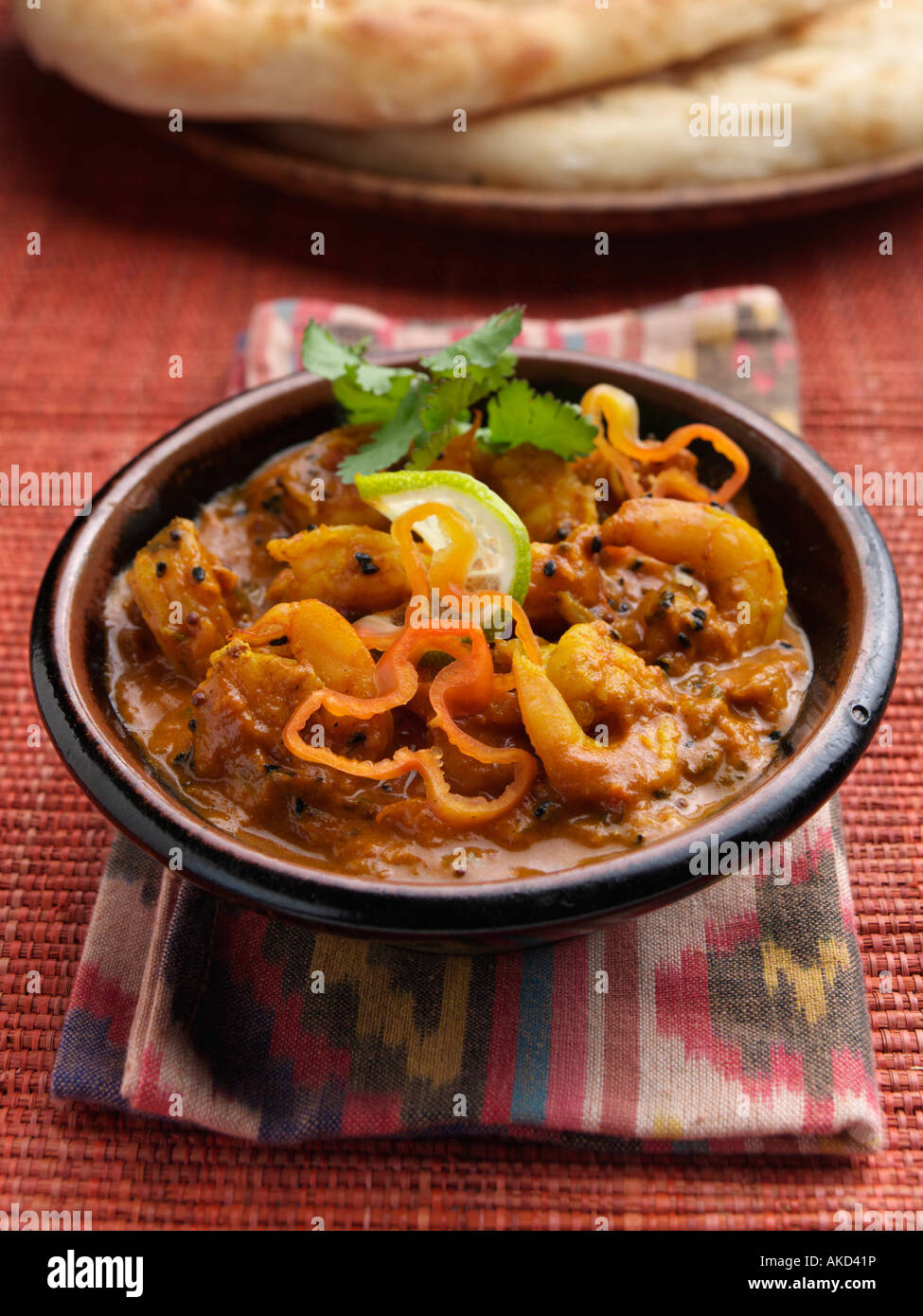 Indian king prawn Malabar seafoods gourmet editorial food Stock Photo