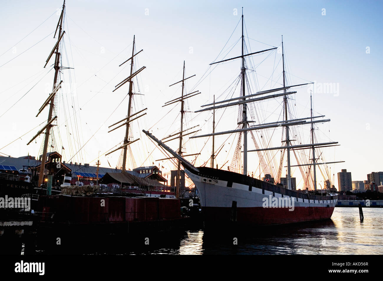SHIPS, MASTS, OLD, OLD SHIPS, BOATS, SEAPORT, NEW YORK CITY, NEW YORK