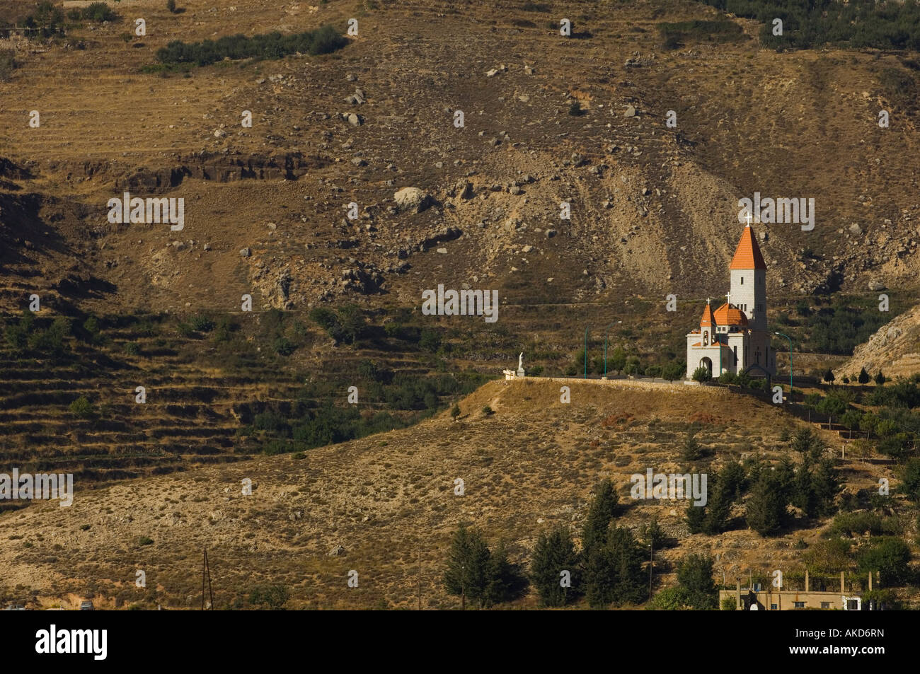 Our lady church Al Saideh in cedars area Lebanon Middle East Stock Photo