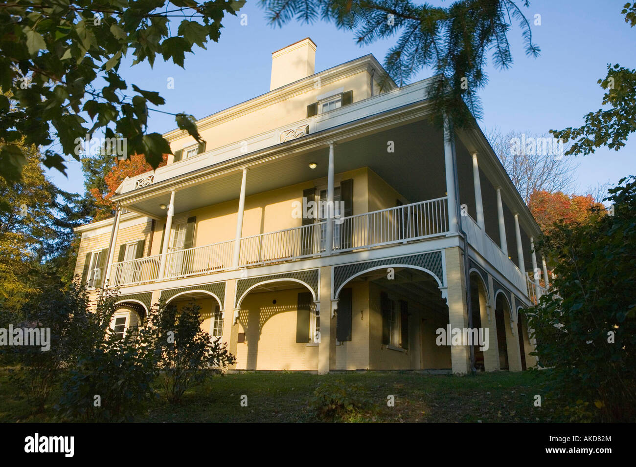 Hudson River School founder Thomas Cole House Catskill New York State Historic Site Stock Photo