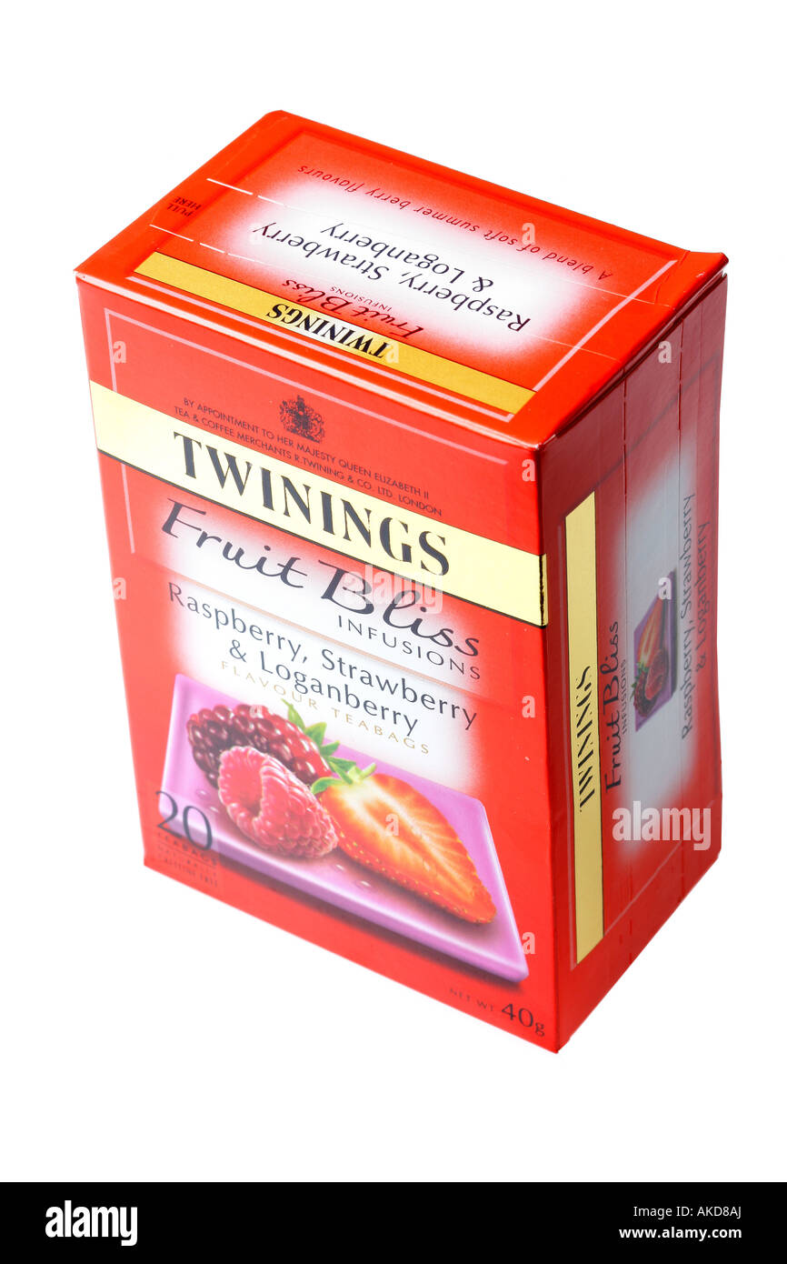 Raspberry strawberry and loganberry tea twinings box teabags herbal hi