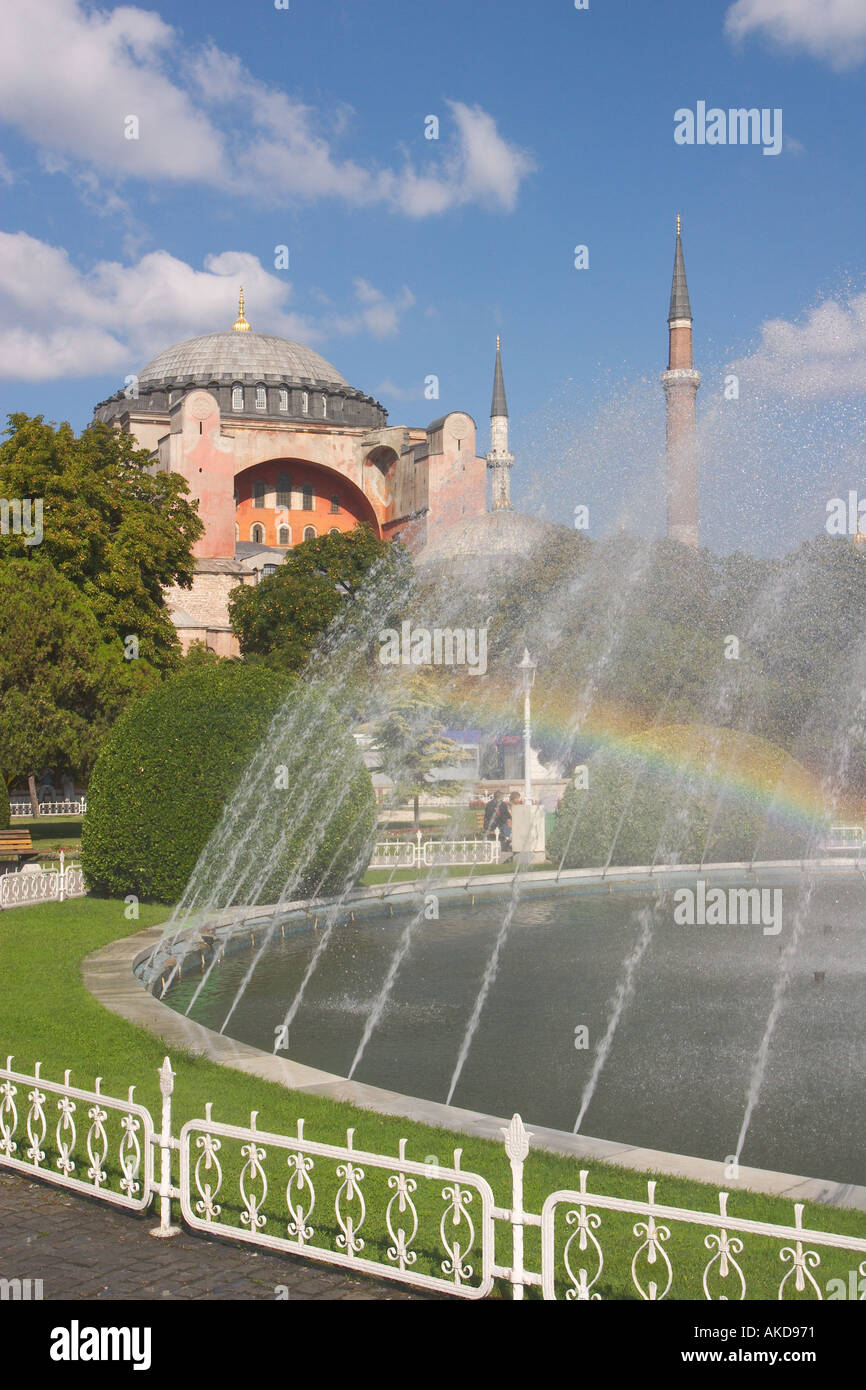 Hagia Sophia (inaugurated by the Byzantine Emperor Justinian in AD 537), Istanbul, Turkey Stock Photo